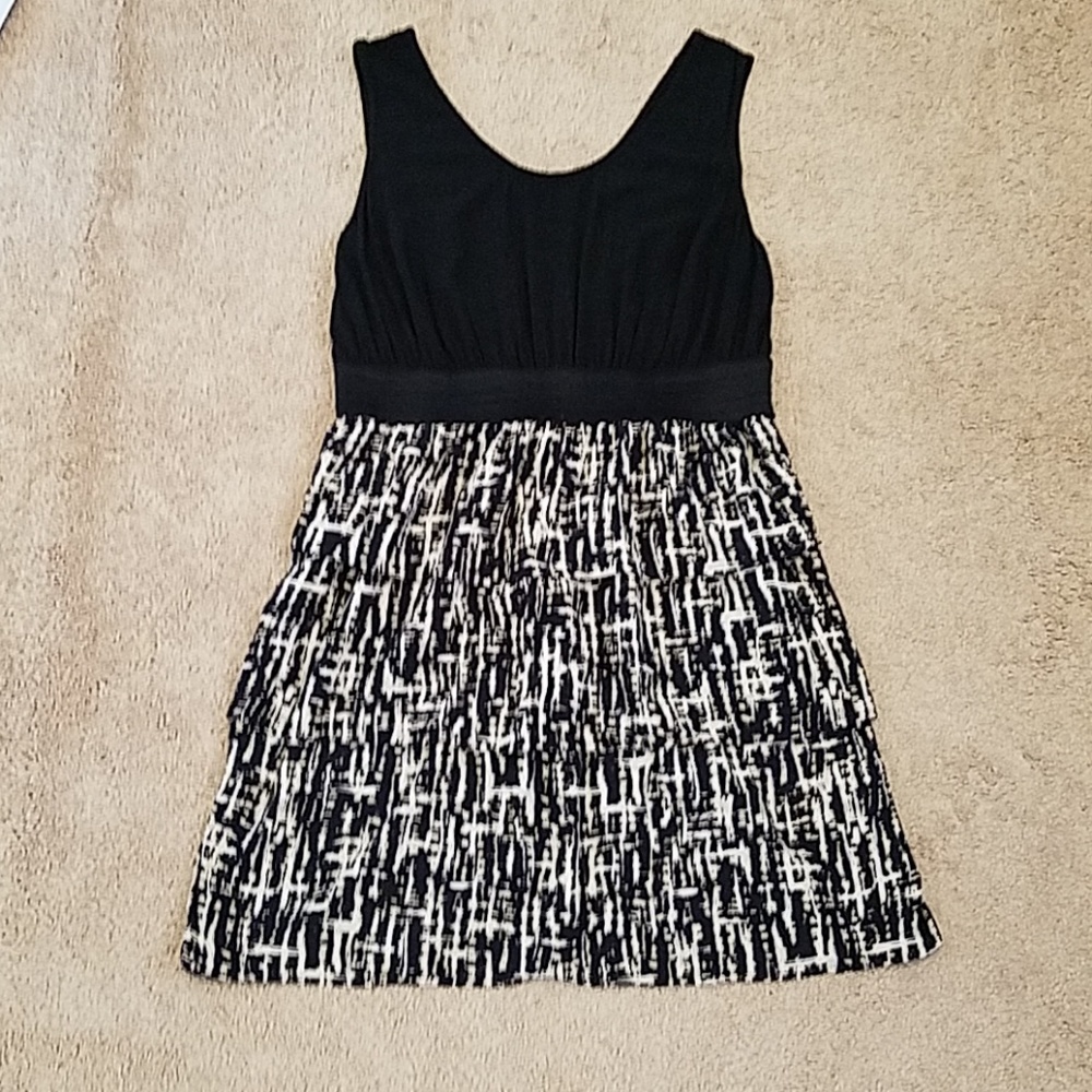 Mossimo solid/print ruffle dress